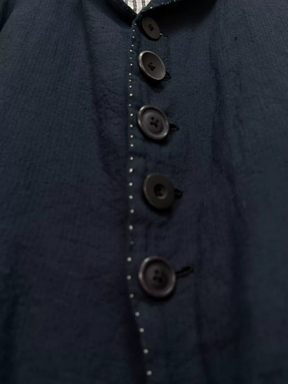 silk linen blend jacket by Geoffrey B