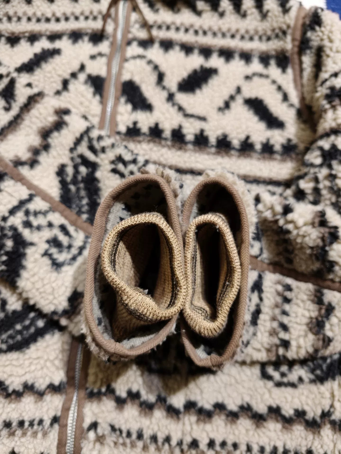 RRL Southwest Pattern Fleece Hoodie Size S