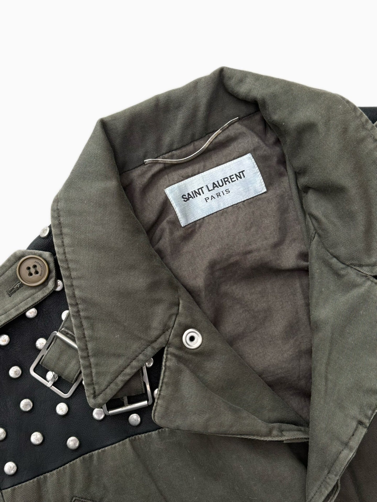 Saint Laurent 2014 Olive Military Jacket