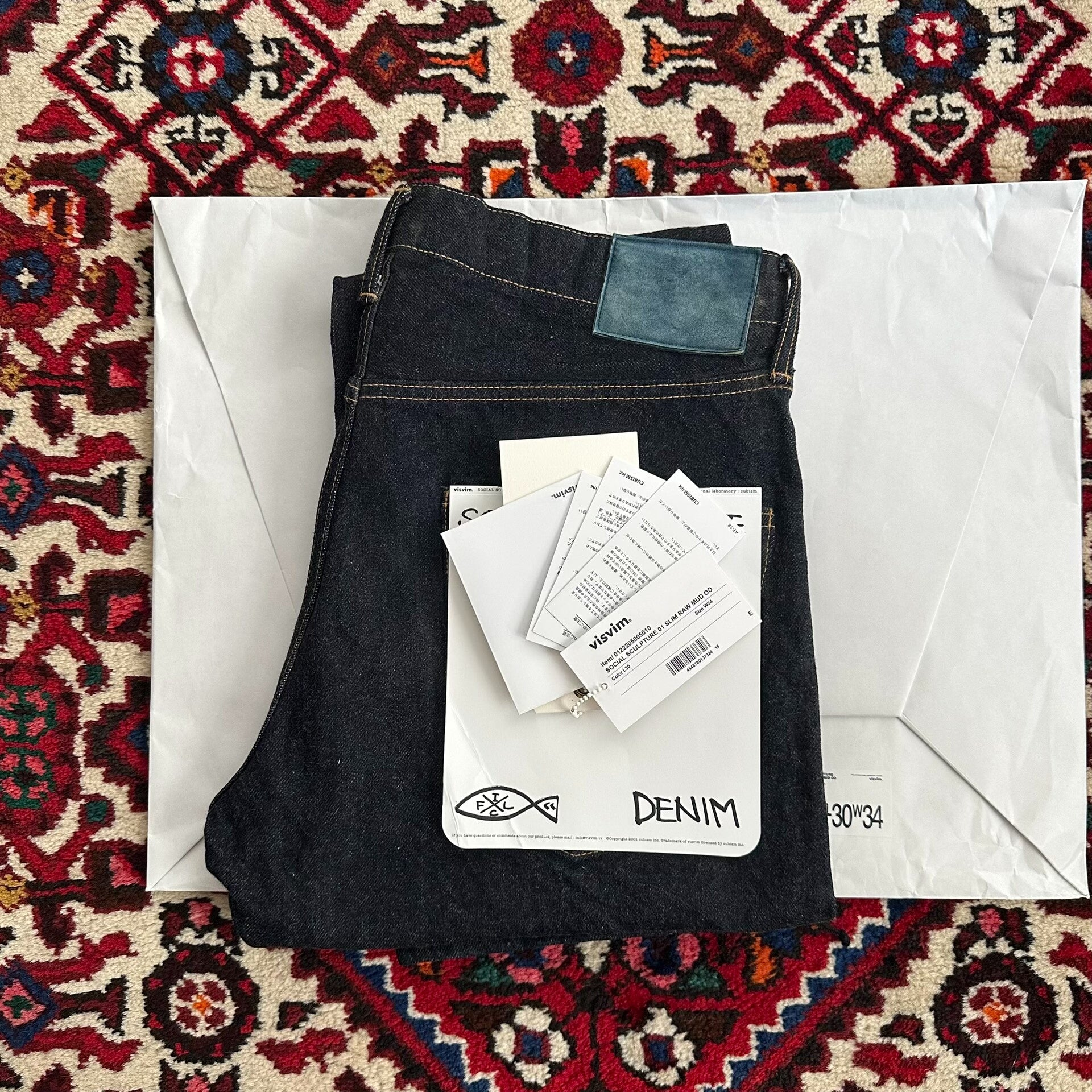 visvim mud-dyed denim pants w34l30