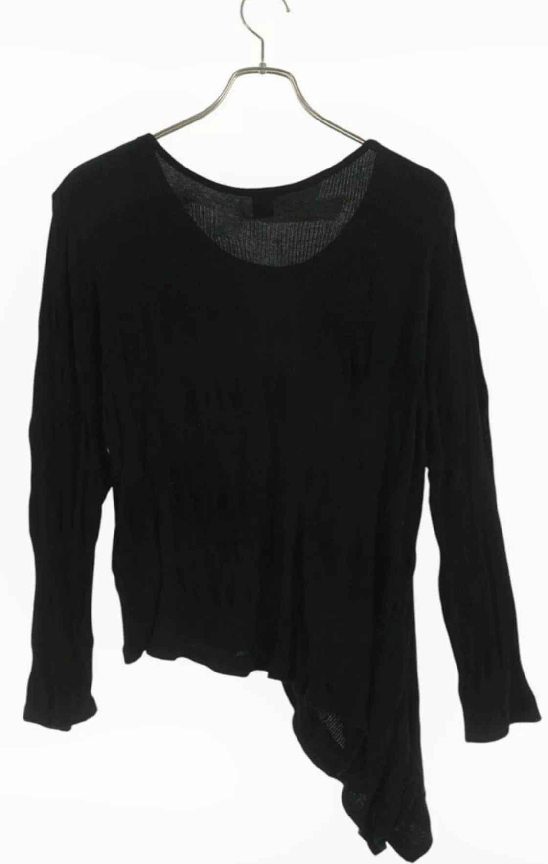 Yohji Yamamoto Asymmetrical Long Sleeve Knit Top