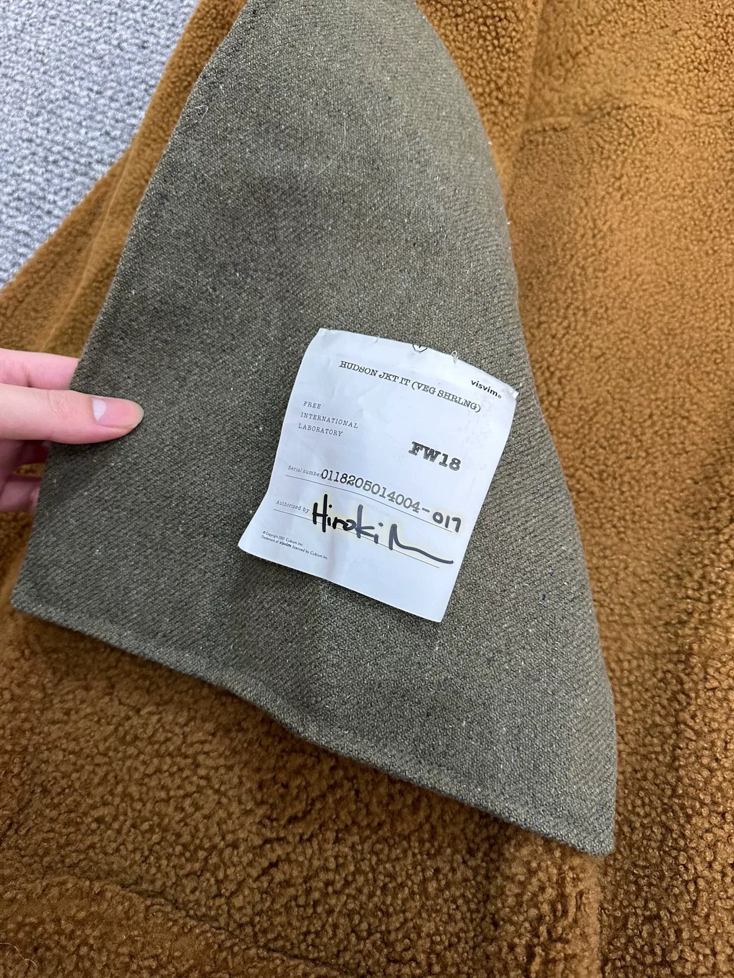 visvim Shearling Hudson Coat Size 4