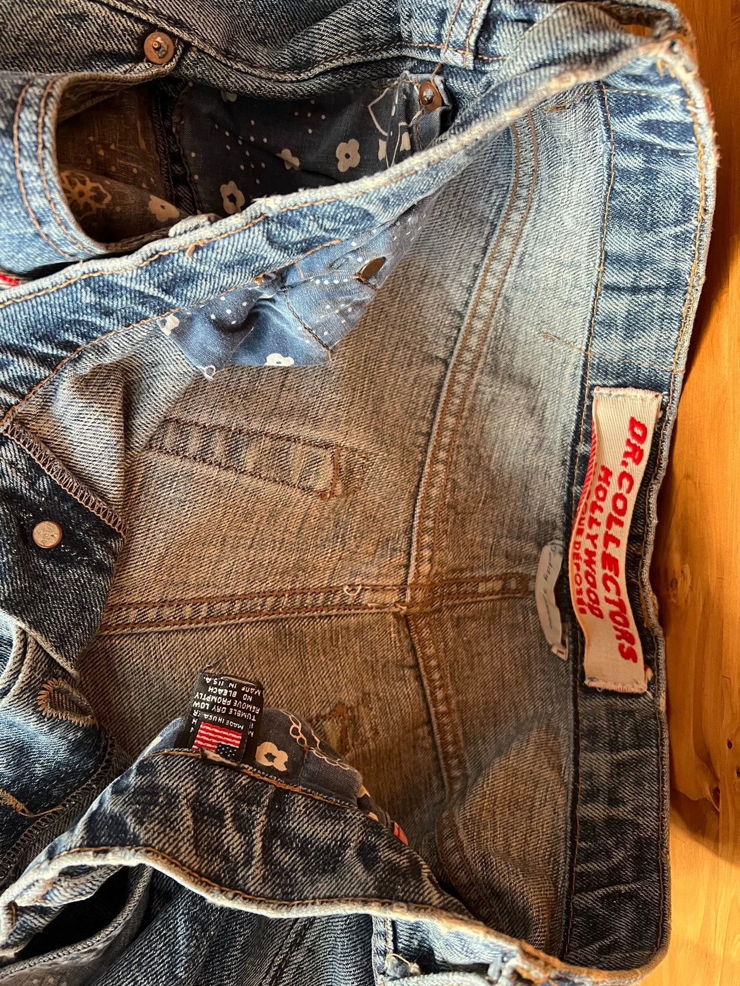 handcrafted indigo dyed relaxed fit denim pants