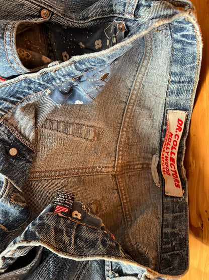 handcrafted indigo dyed relaxed fit denim pants