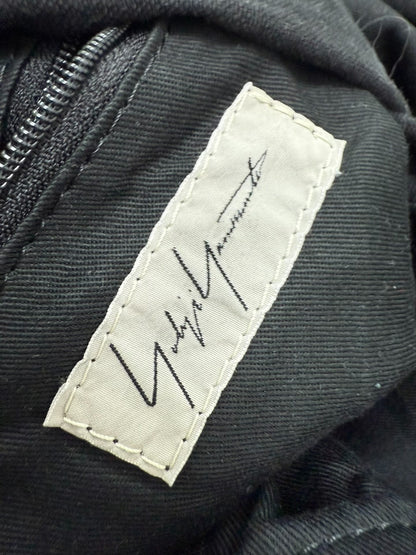 yohji yamamoto double-layered bag with wool