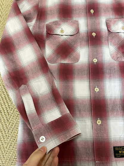 WTAPS VATOS Psychedelic Red Check Shirt