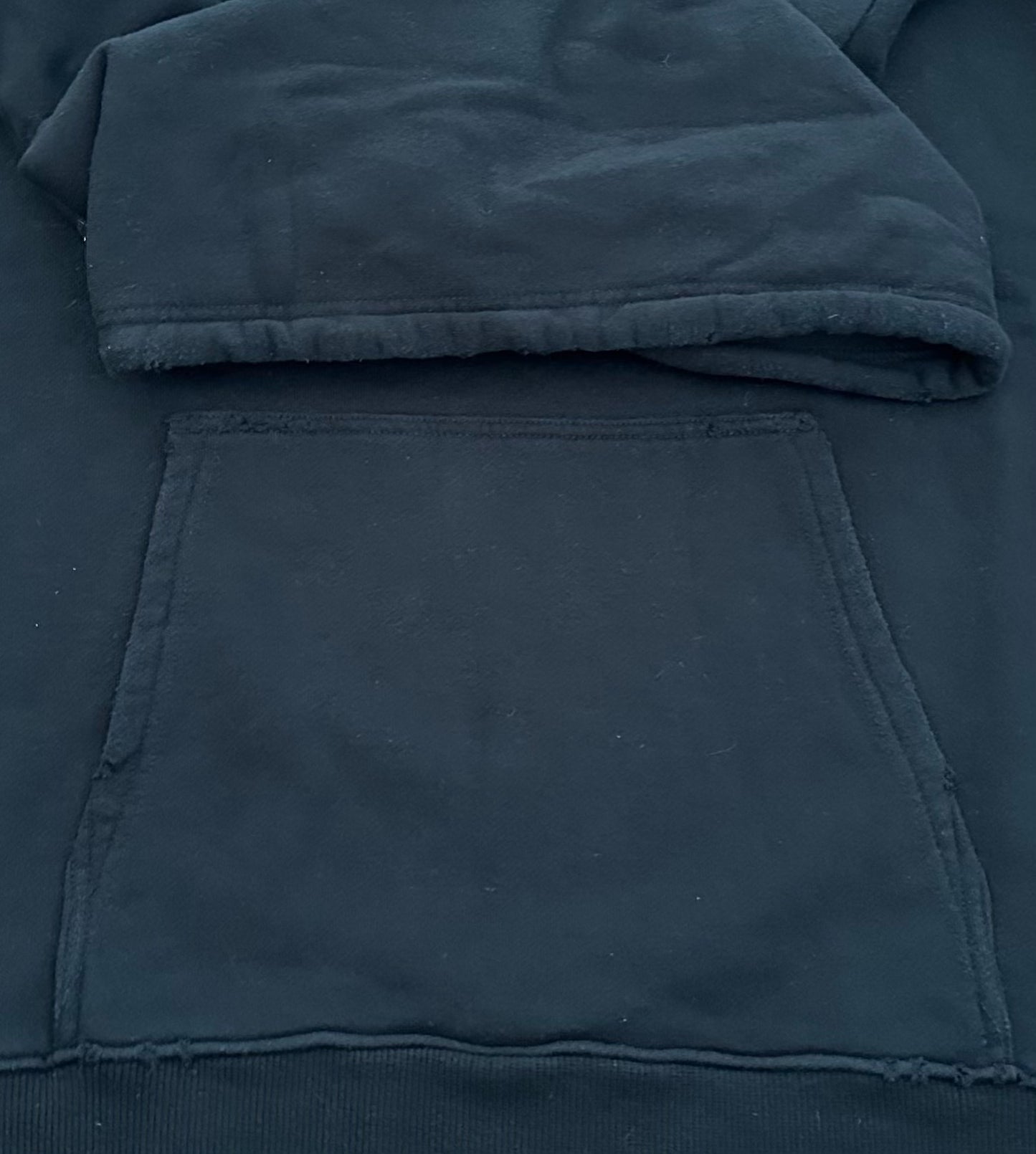 black oversized hoodie by yohji yamamoto