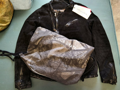 Giorgio Brato Distressed Goatskin Leather Jacket