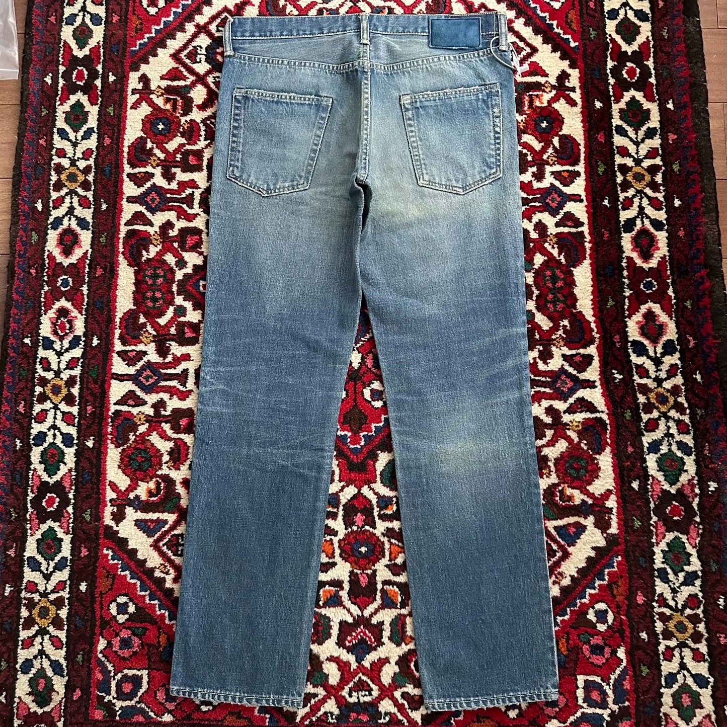 visvim mud-dyed wide-leg jeans