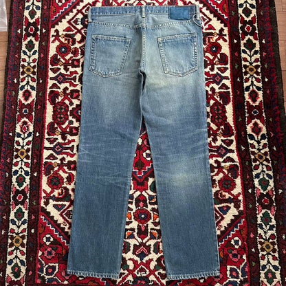 visvim mud-dyed wide-leg jeans