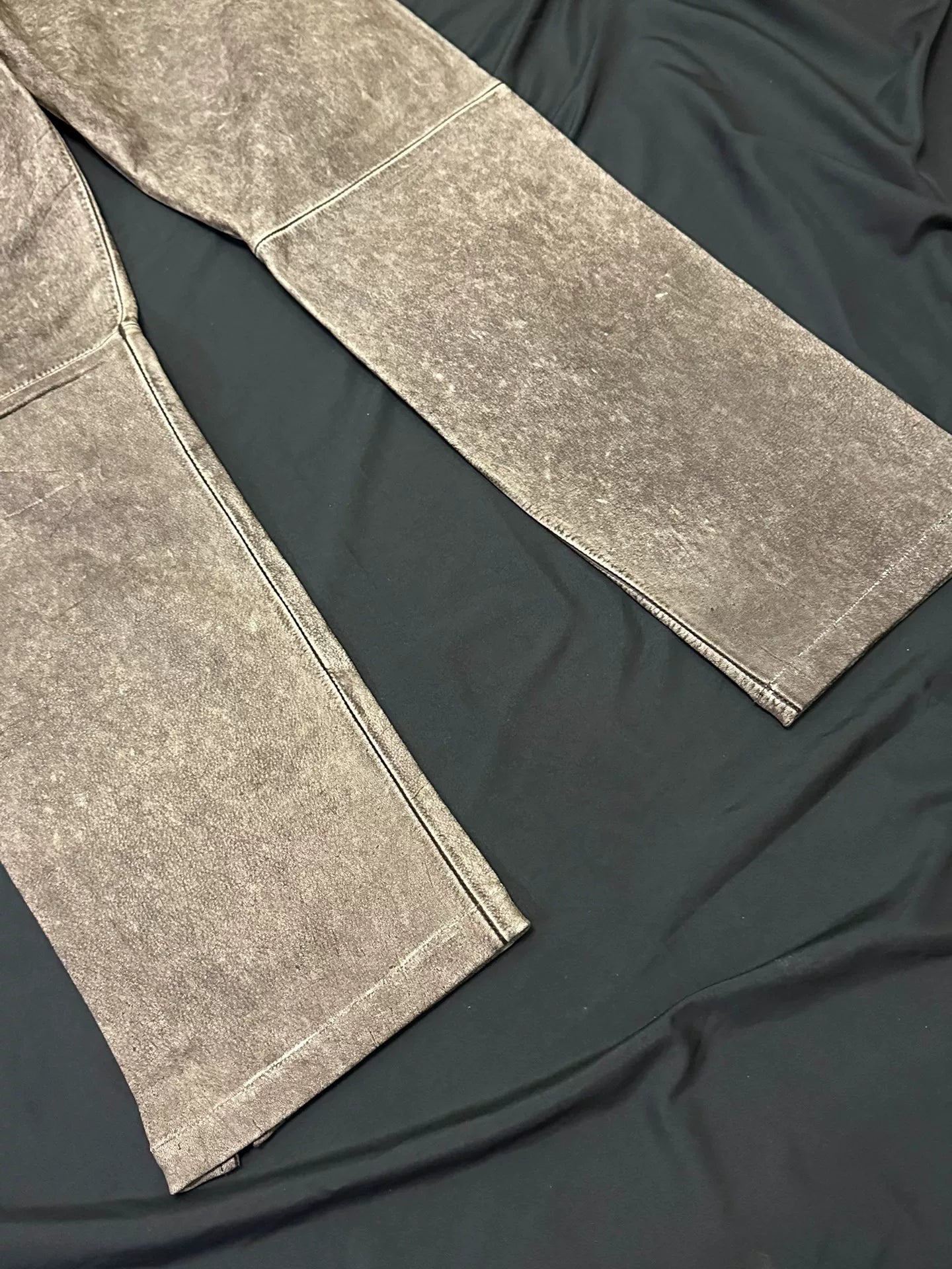 vintage japanese leather pants with unique finish