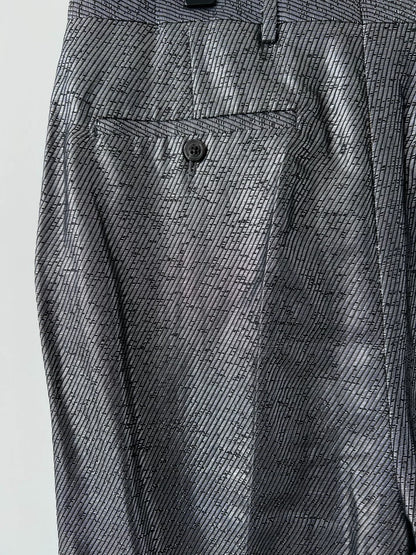 stylish silver cropped pants by rick owens