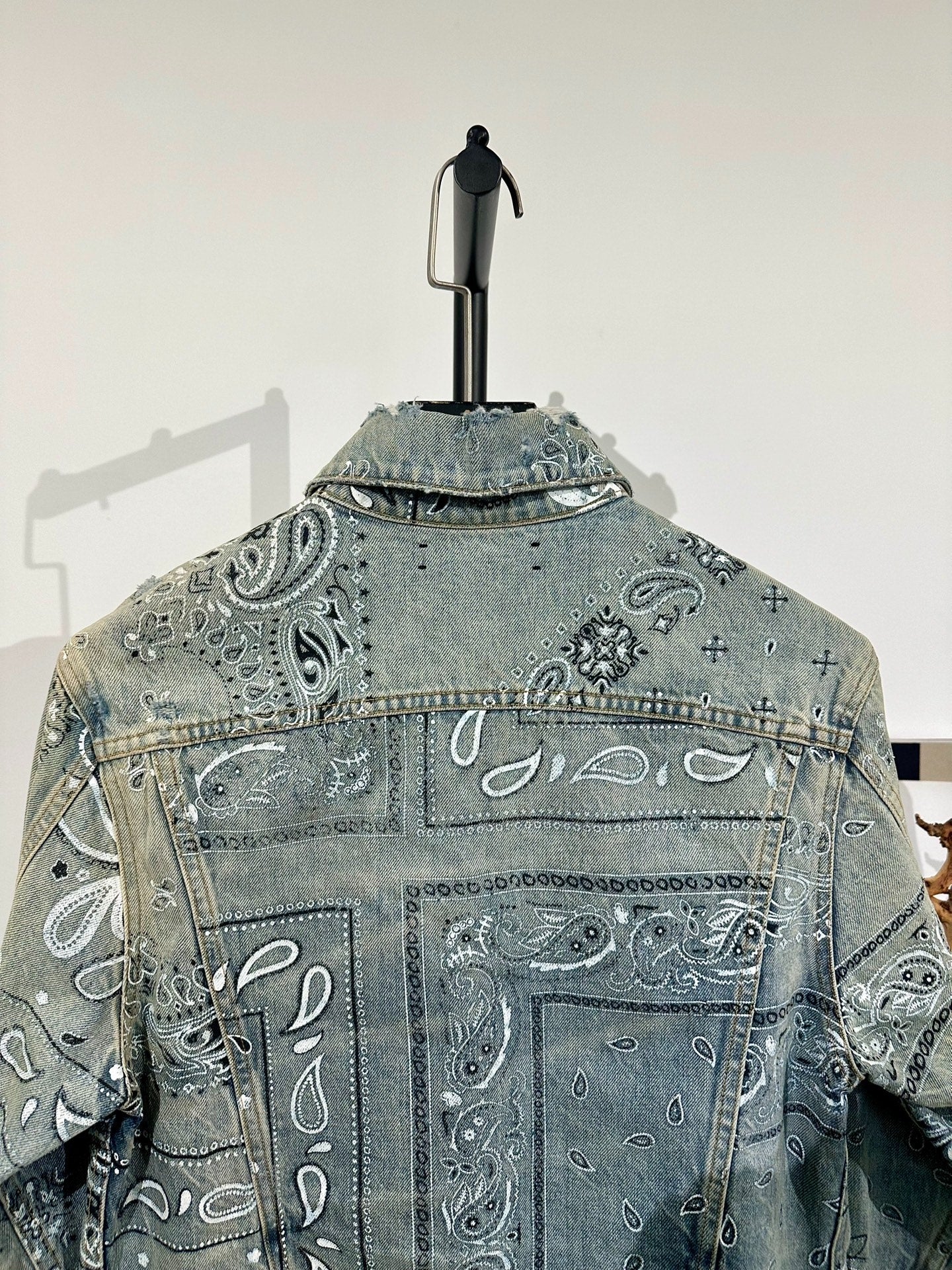 Amiri Washed Distressed Denim Jacket