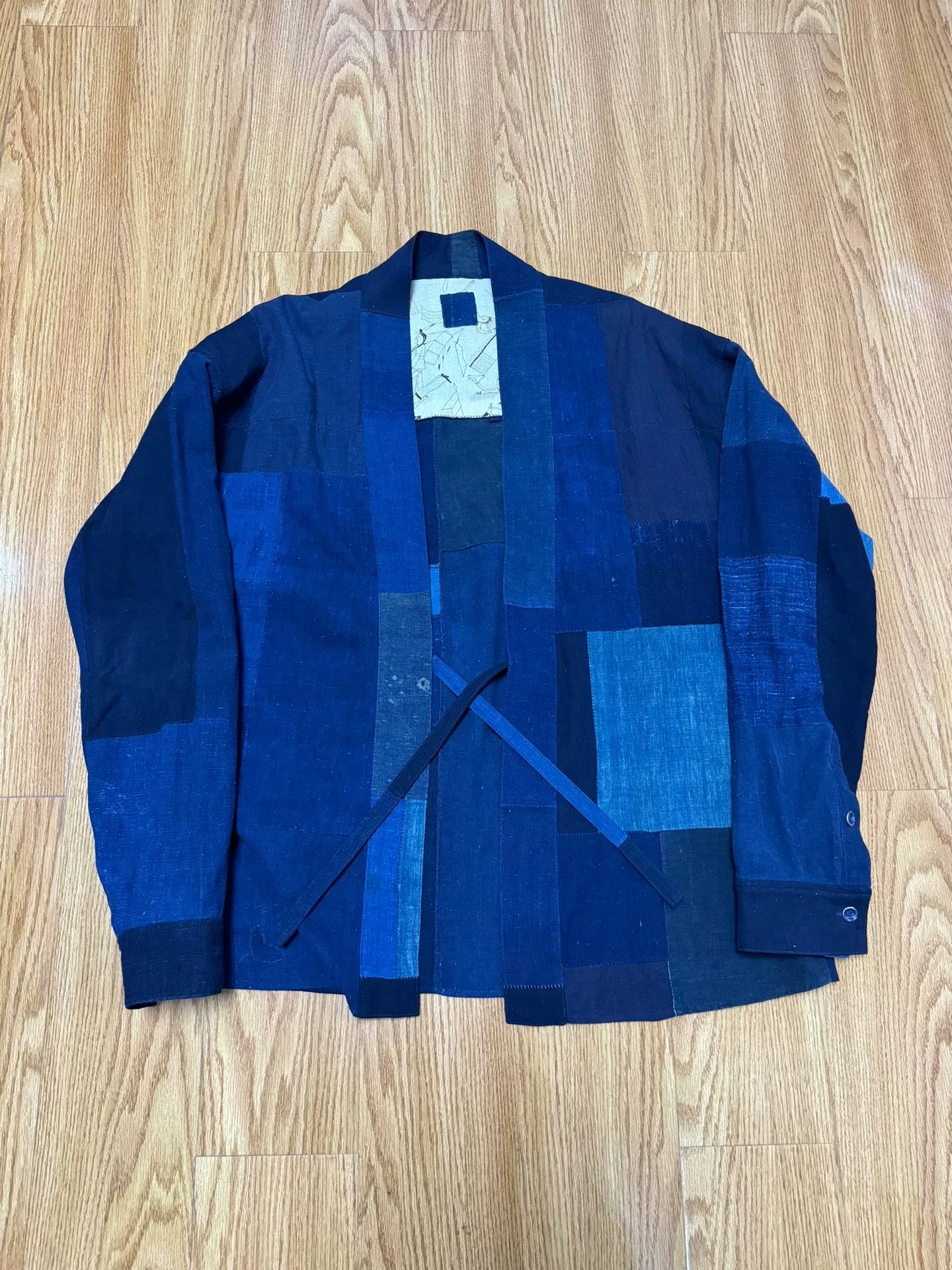 visvim kofu lhamo shirt in blue
