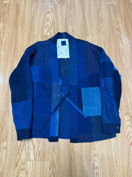 visvim kofu lhamo shirt in blue