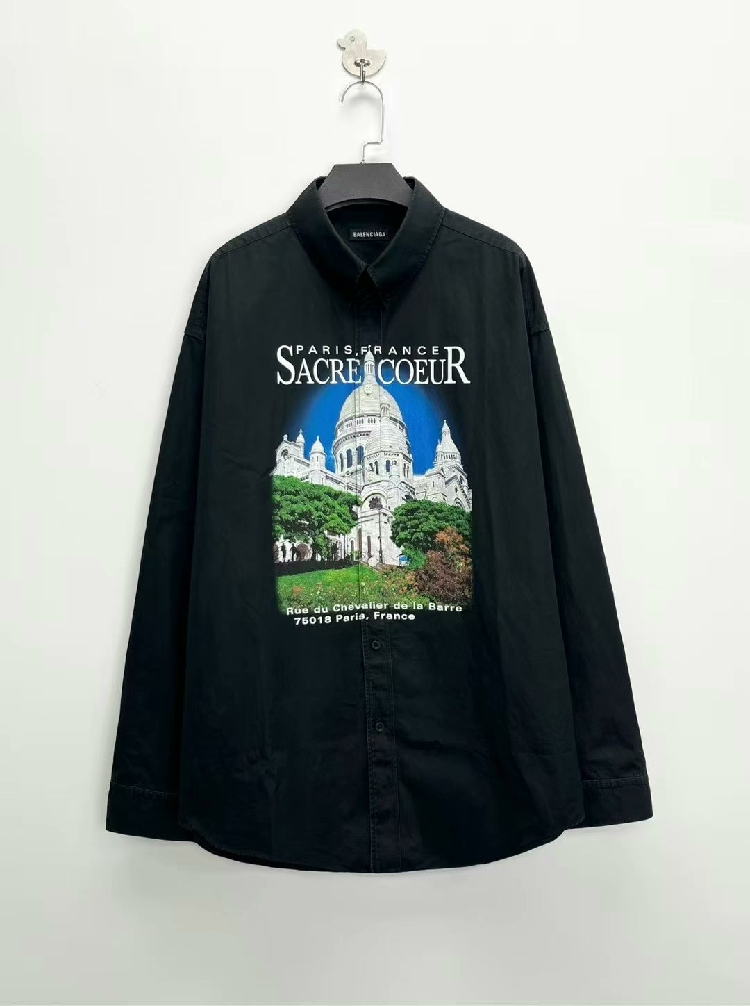 balenciaga black sacre coeur shirt jacket