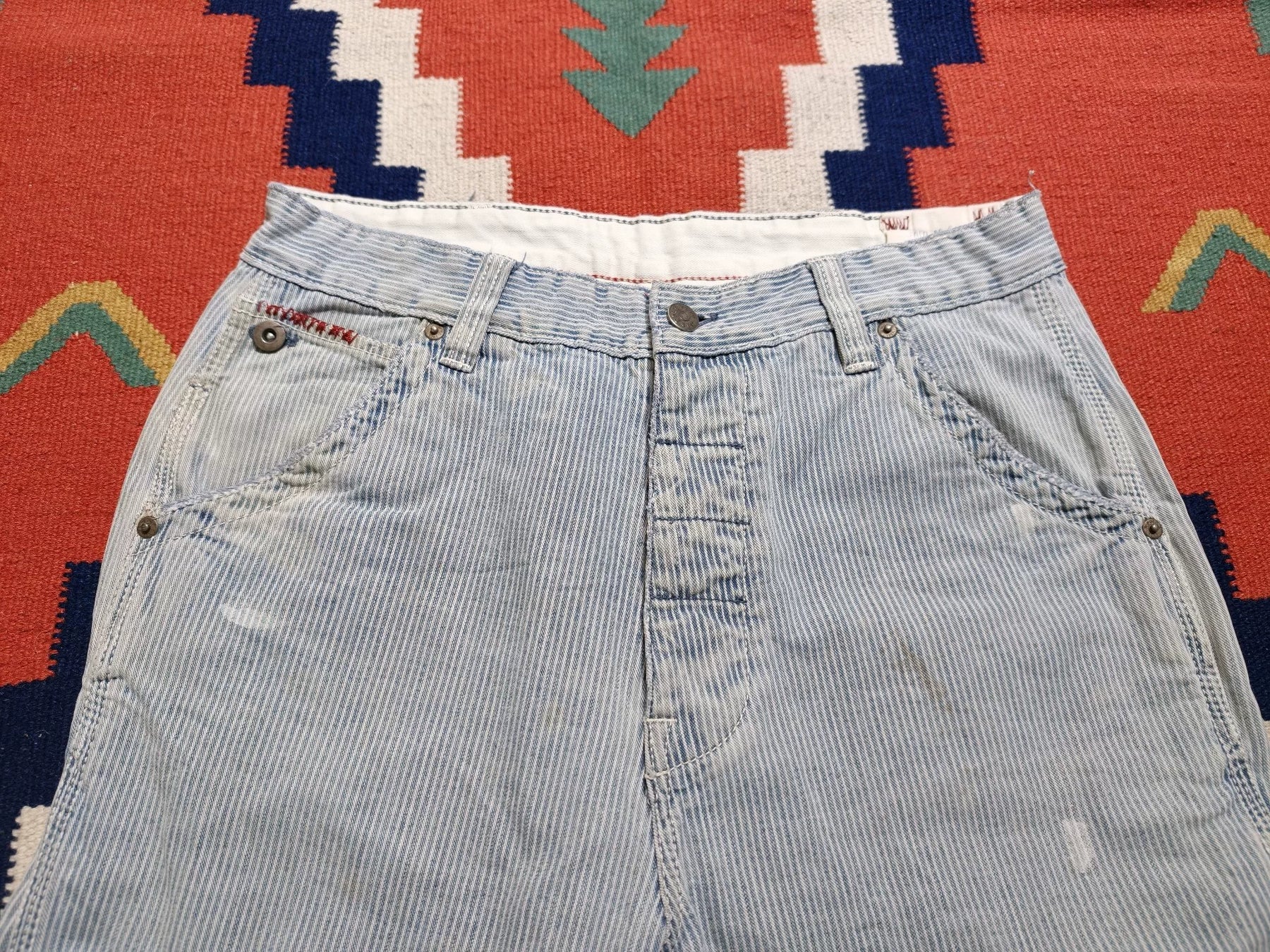 Ralph Lauren Nautical Stripe Distressed Pants