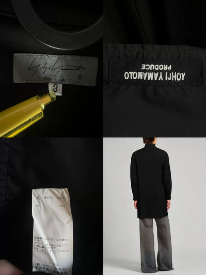Yohji Yamamoto Black Button-Up Shirt