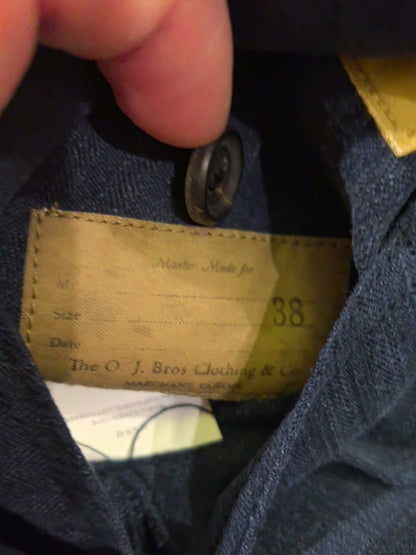Old Joe Indigo Linen Suit Jacket