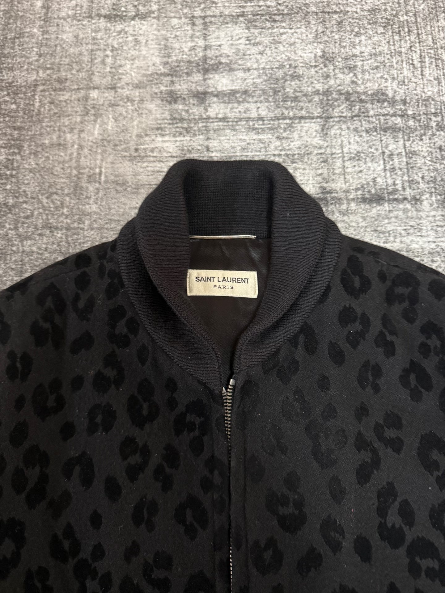 Saint Laurent 15FW Leopard Print Bomber Jacket