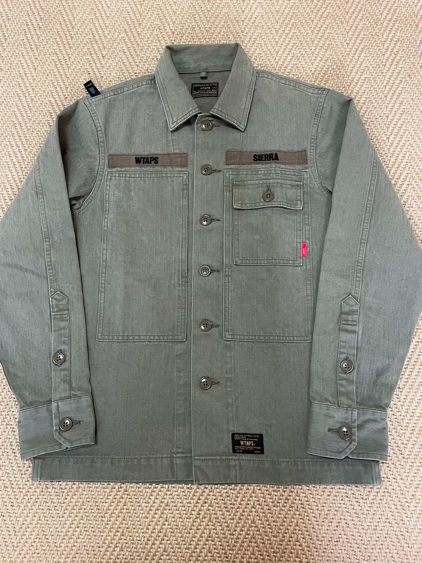 WTAPS 16AW HBT Washed Herringbone Shirt Jacket