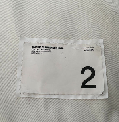 visvim amplus turtleneck knit sweater in charcoal