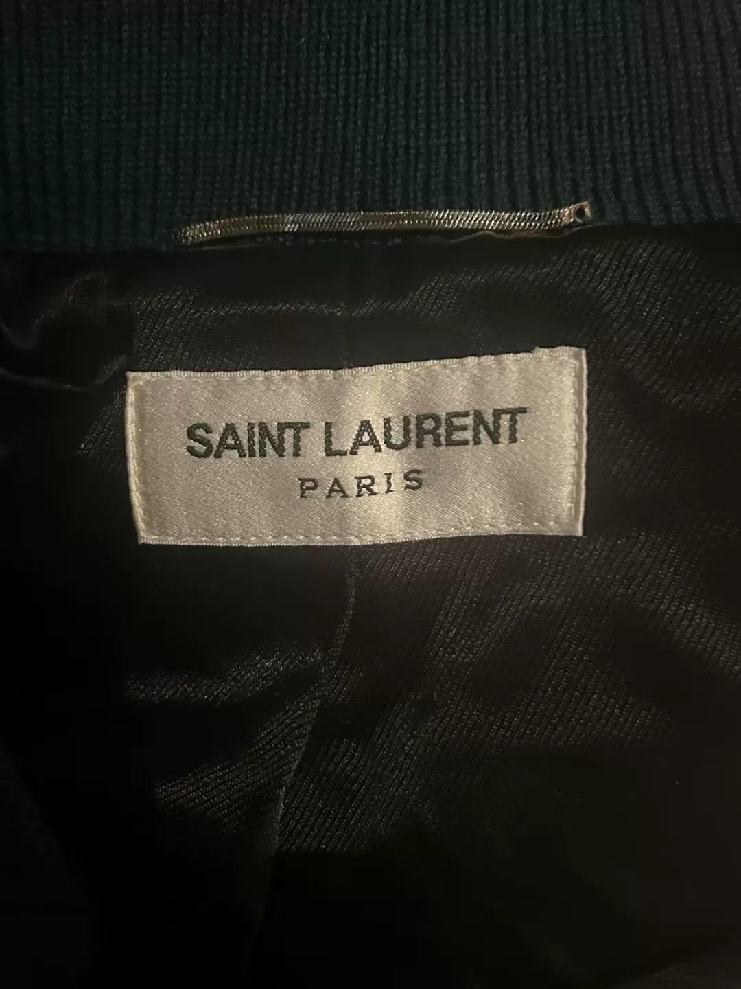 Saint Laurent Green Baseball Jacket