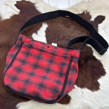 porter bag authentic red checkered design