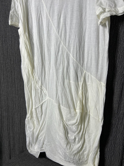 Rick Owens 17ss Spiral Twist Geometric Pleated T-Shirt