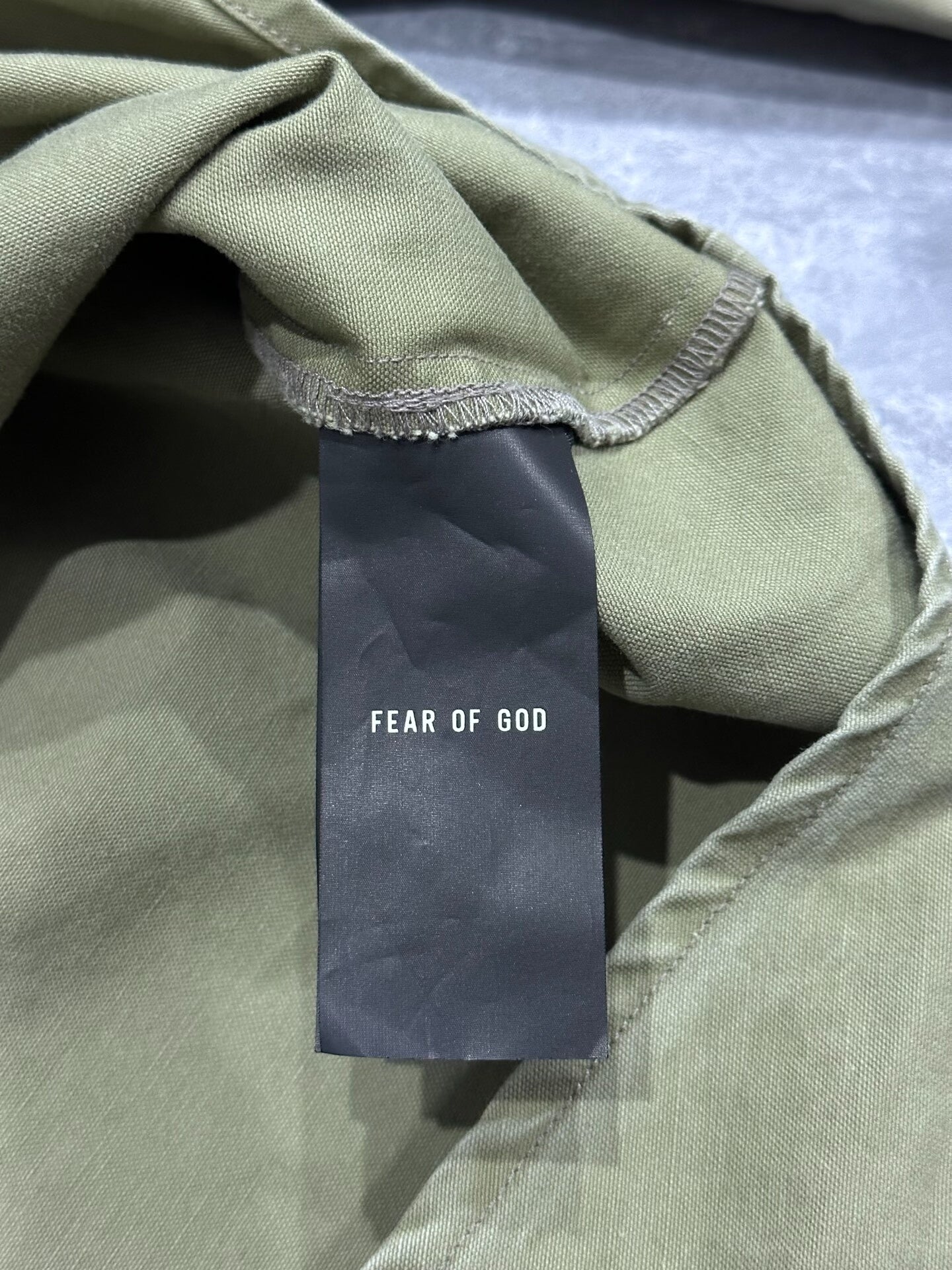 Fear of God Olive Green Henley Shirt
