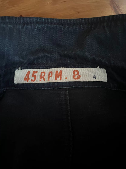 blue dyed motorcycle jacket with subtle vintage touch