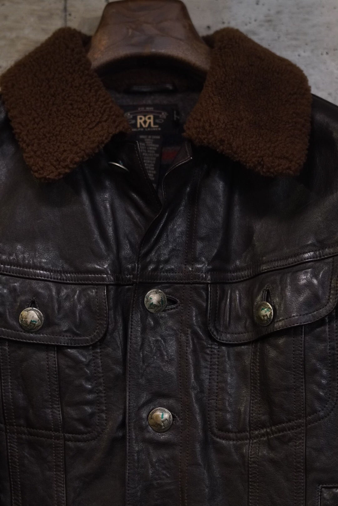 RRL Double RL Leather Jacket M