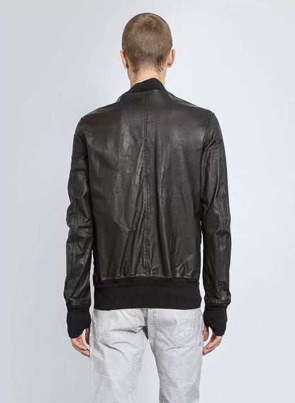 isaac sellam leather MA1 bomber jacket