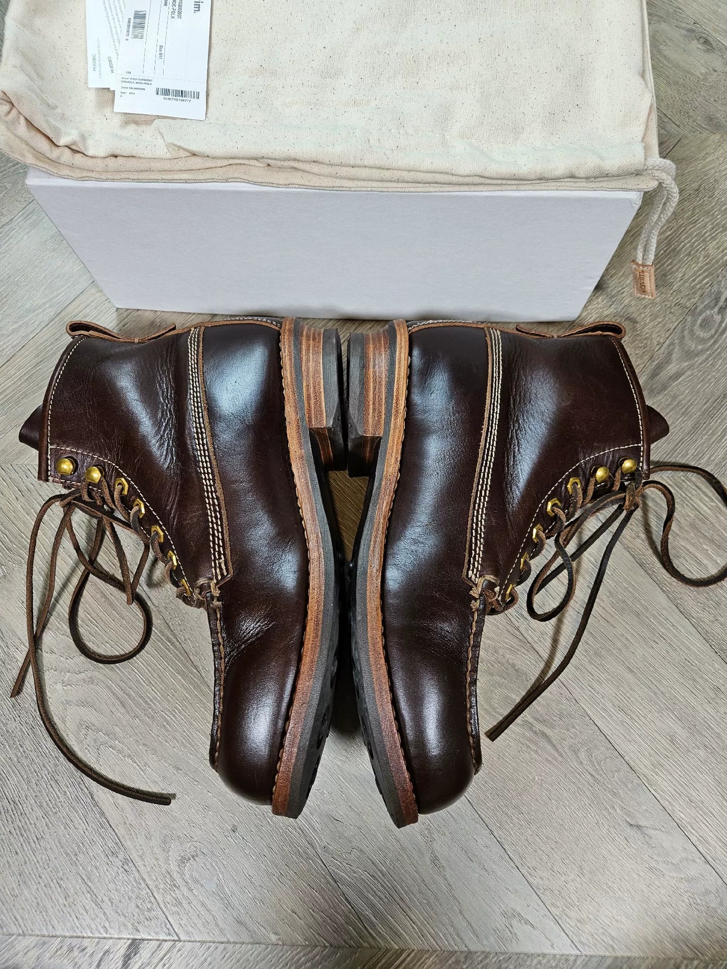 visvim 22SS cradle moc-folk leather boots