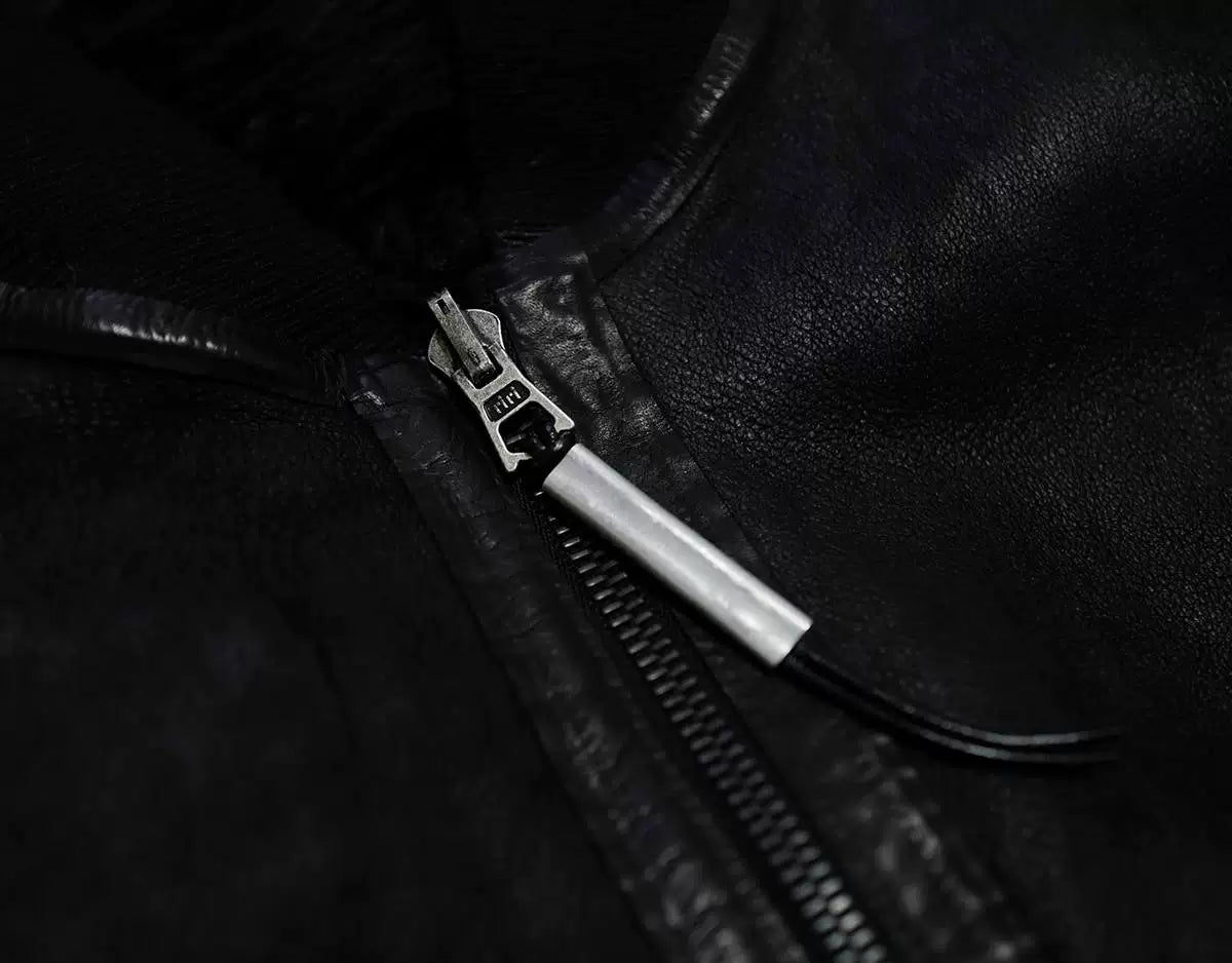 isaac sellam leather MA1 bomber jacket