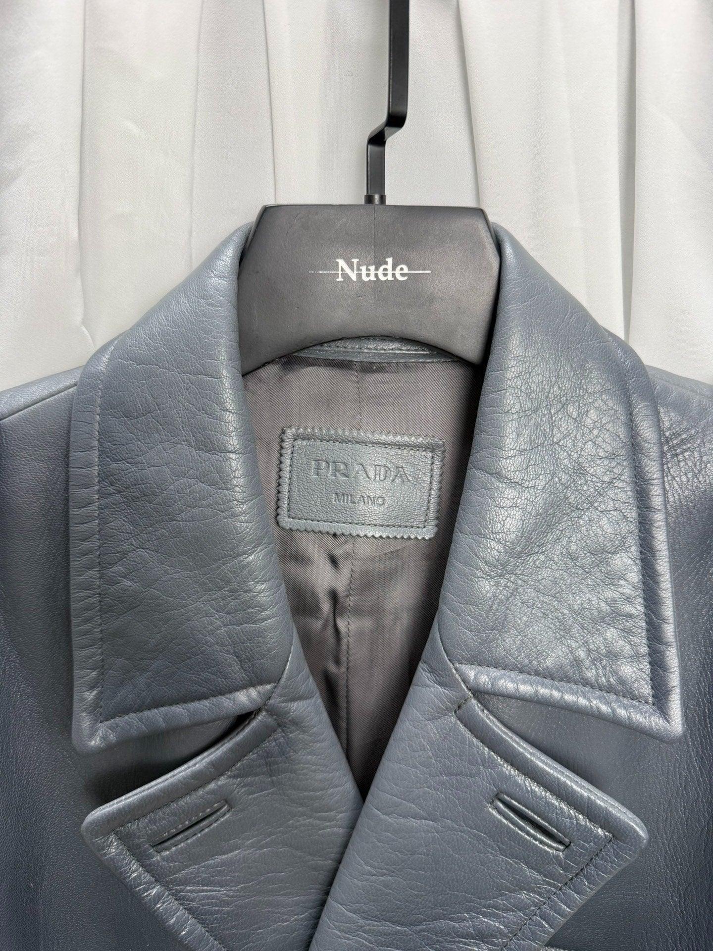 Prada Raf Simons Distressed Leather Jacket