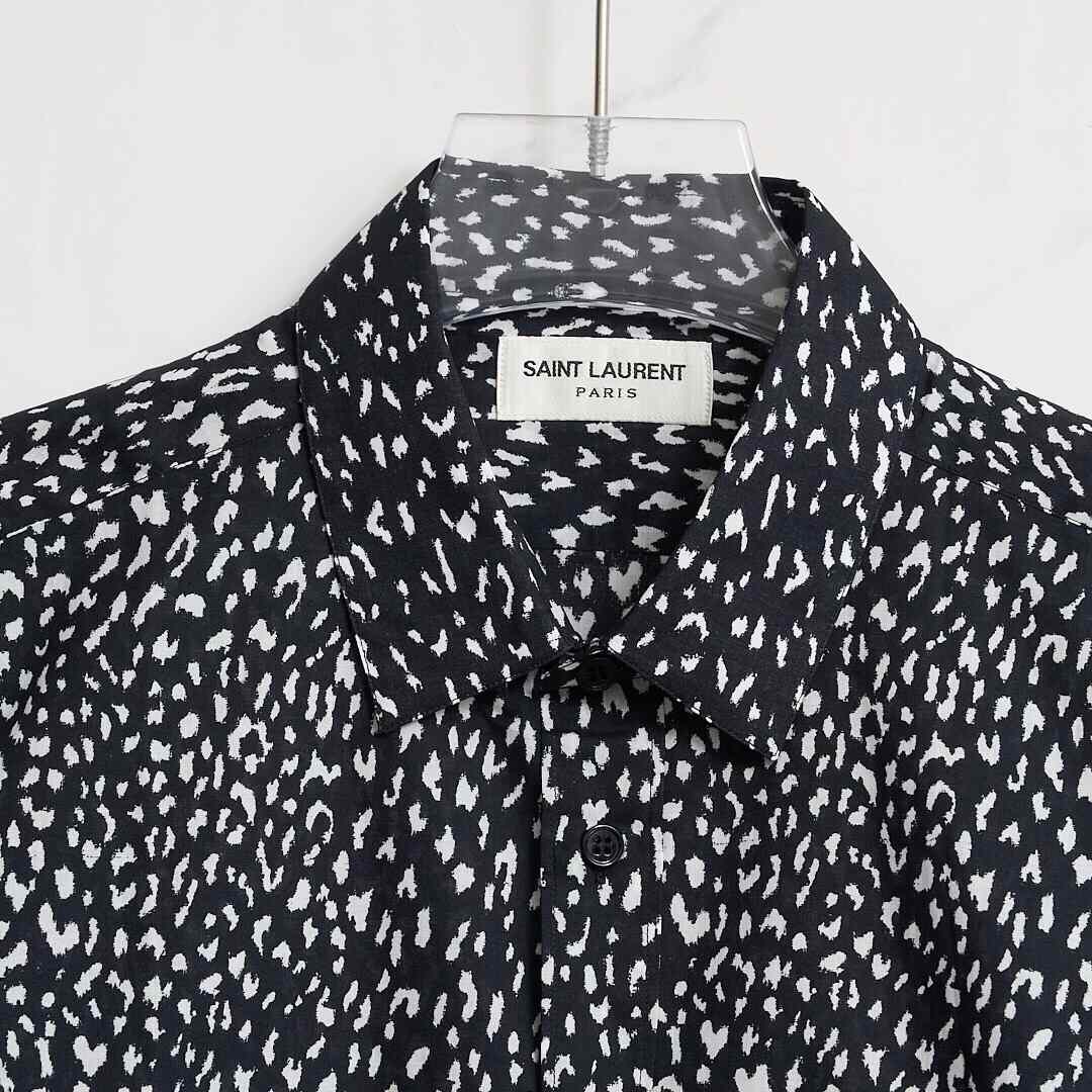 Saint Laurent Men's Polka Dot Long-Sleeve Shirt