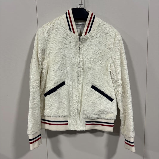 Saint Laurent Teddy Fleece Varsity Jacket