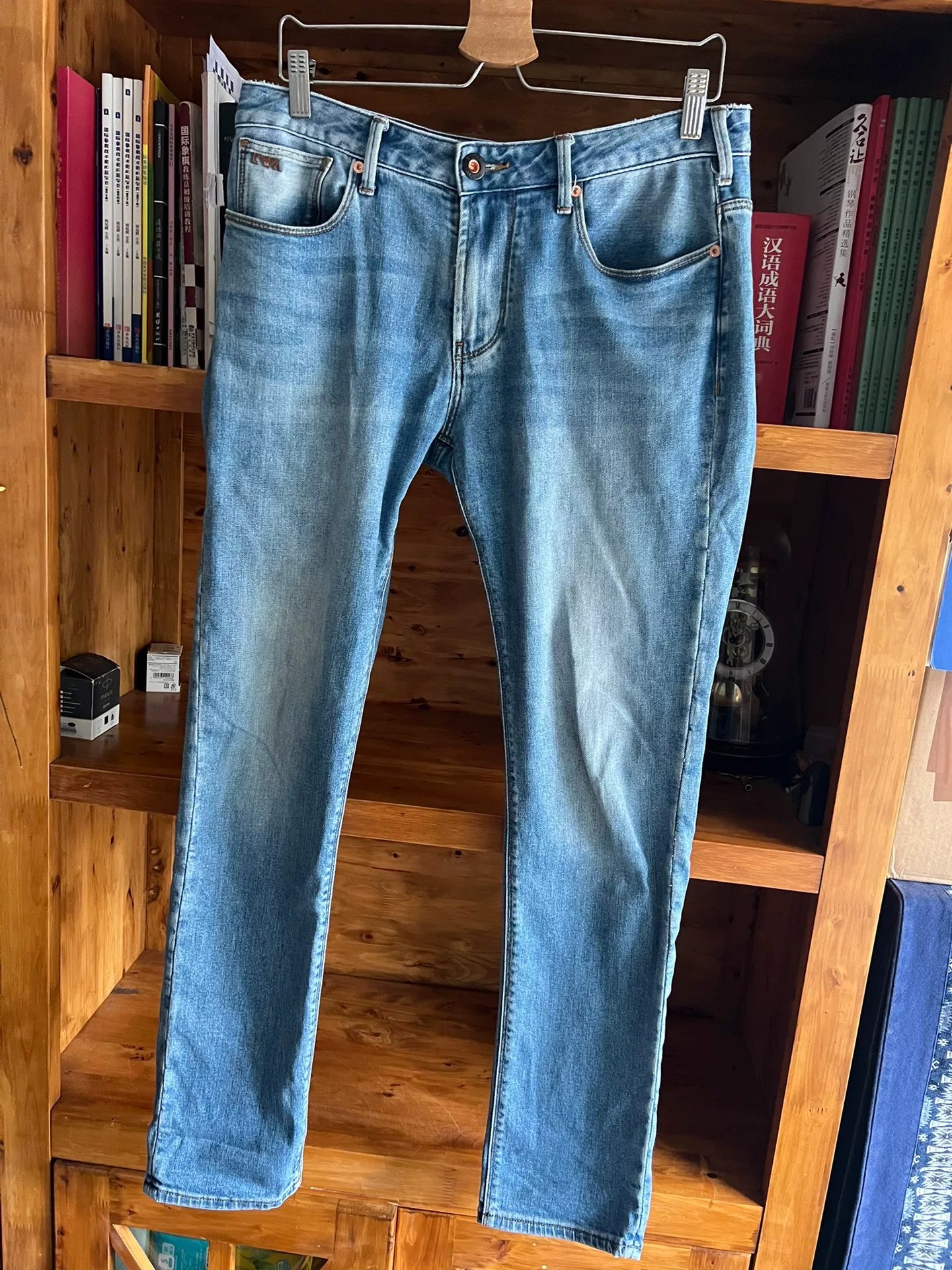 Emporio Armani Water-Washed Denim Jeans