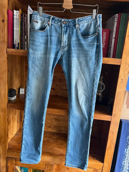 Emporio Armani Water-Washed Denim Jeans