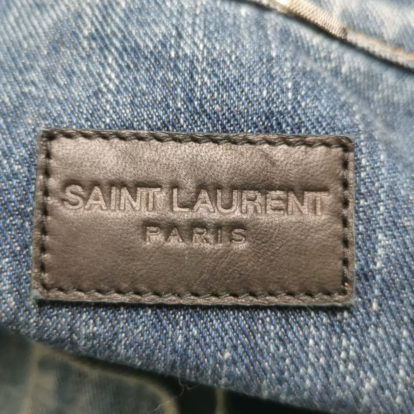 Saint Laurent Shark Embroidery Denim Jacket