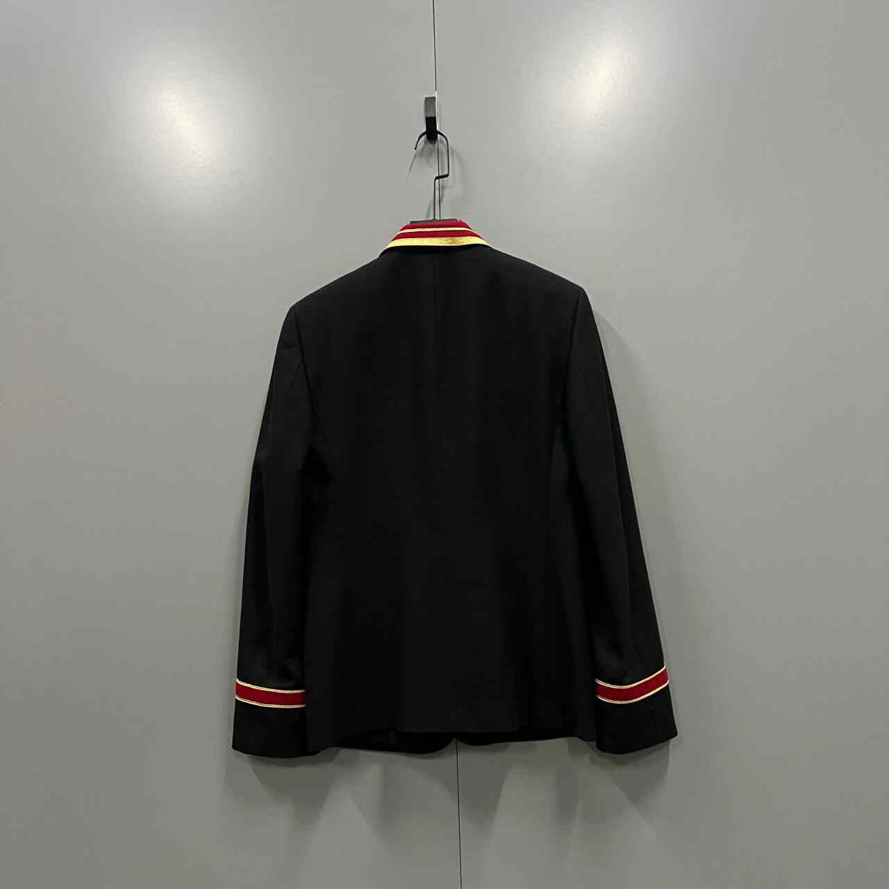 Saint Laurent Black Blazer Red Gold Trim