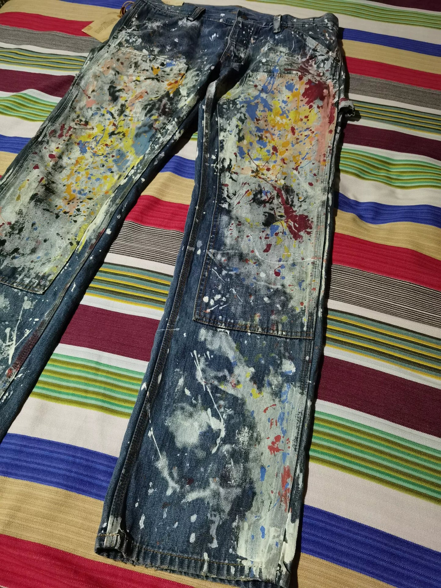 Ralph Lauren Denim Paint Splatter Work Pants