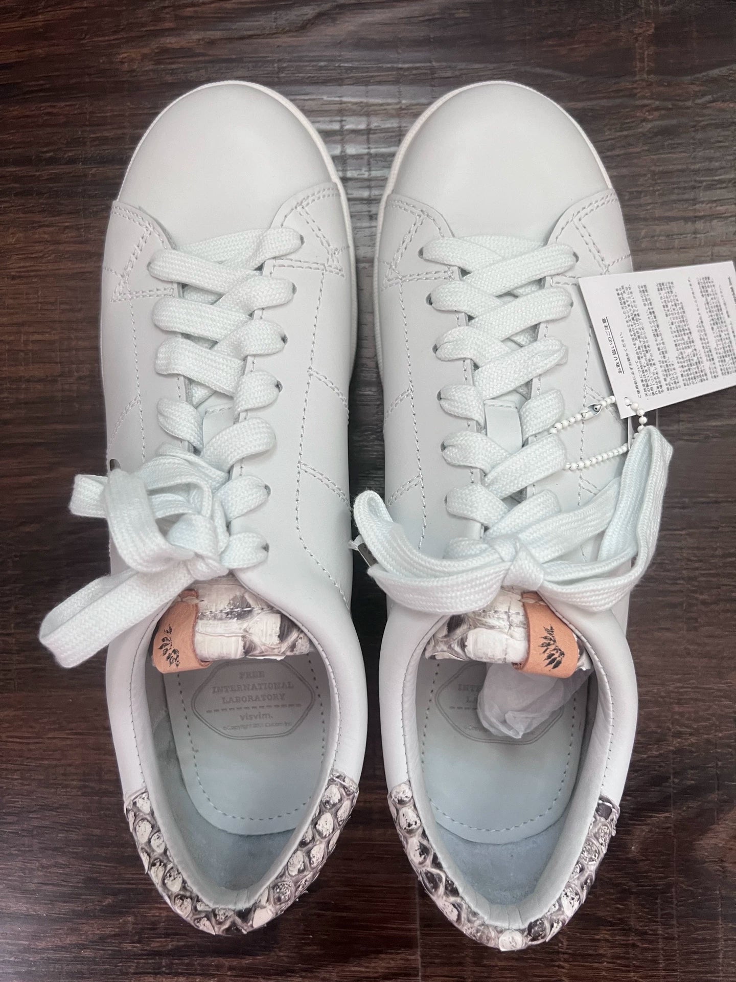 visvim foley-folk white pattern sneakers