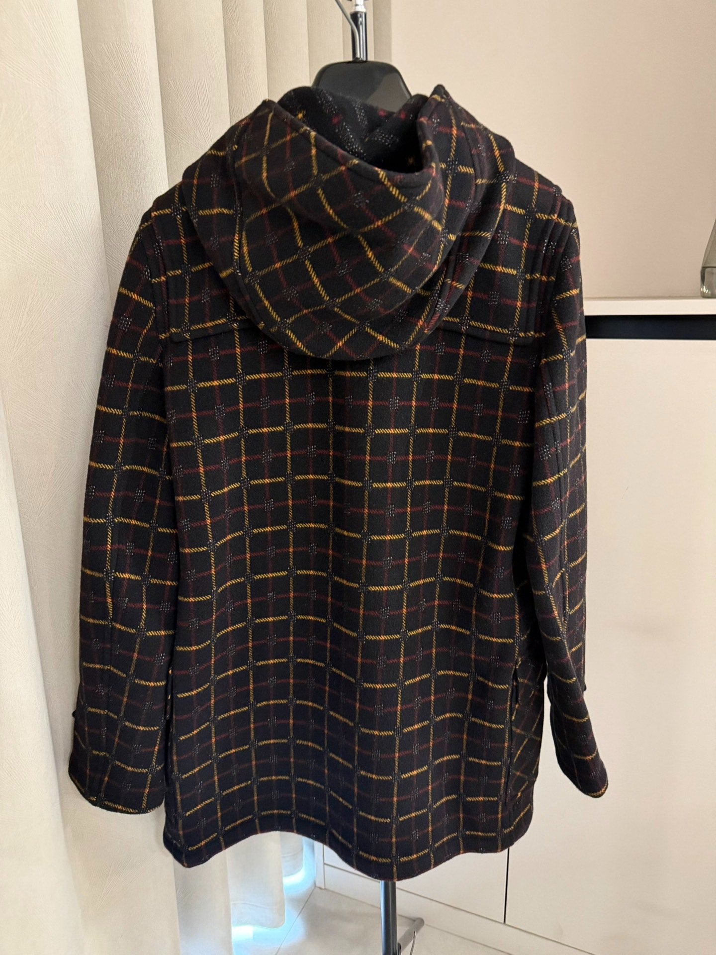 Saint Laurent 20FW Wool Check Duffle Coat