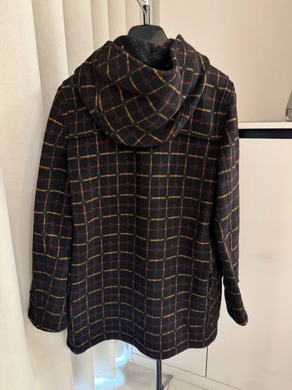 Saint Laurent 20FW Wool Check Duffle Coat
