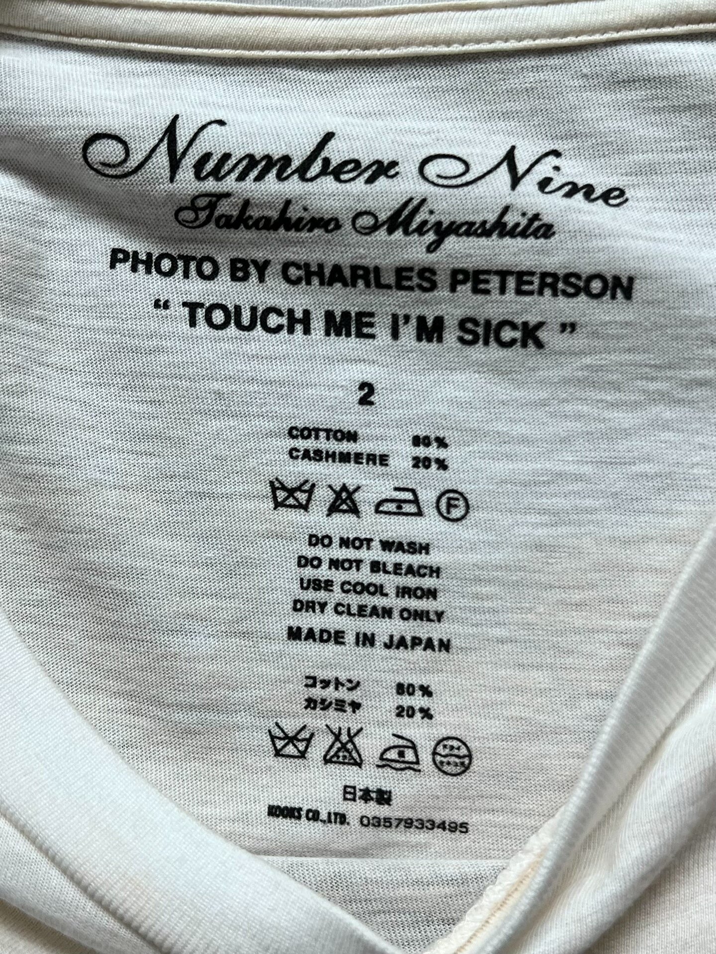 number nine cobain graphic tee shirt