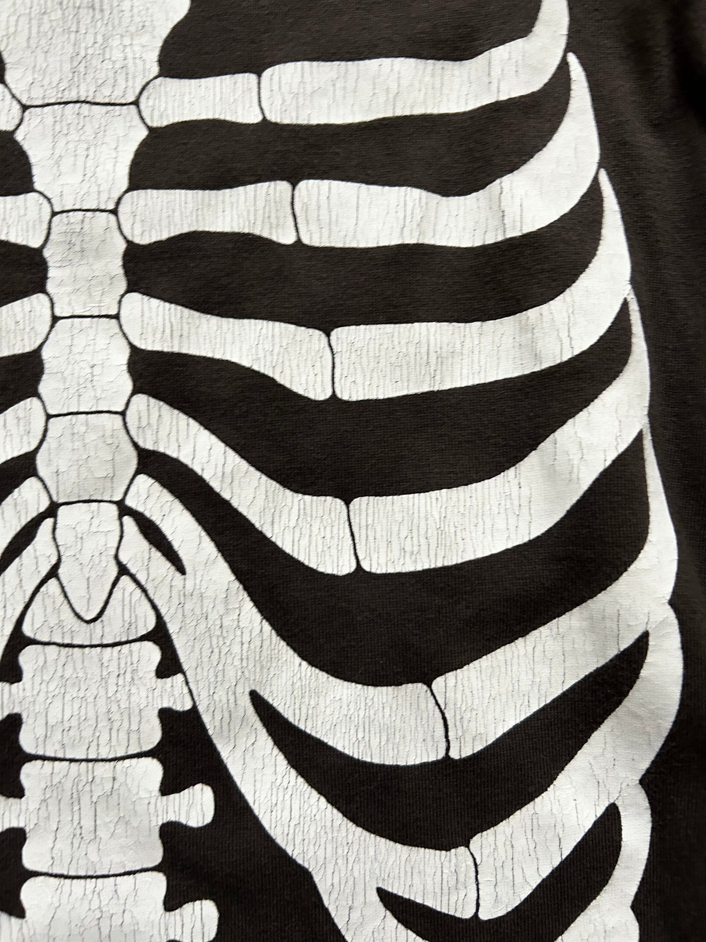skeleton print long sleeve shirt