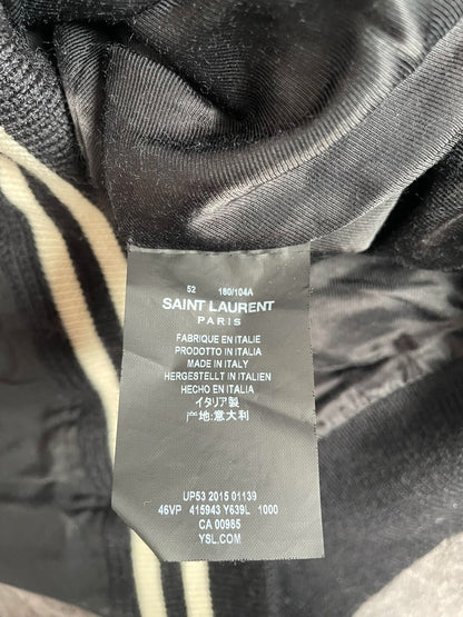 Saint Laurent Studded Varsity Bomber Jacket