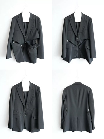 deconstructed zipper jacket by yohji yamamoto
